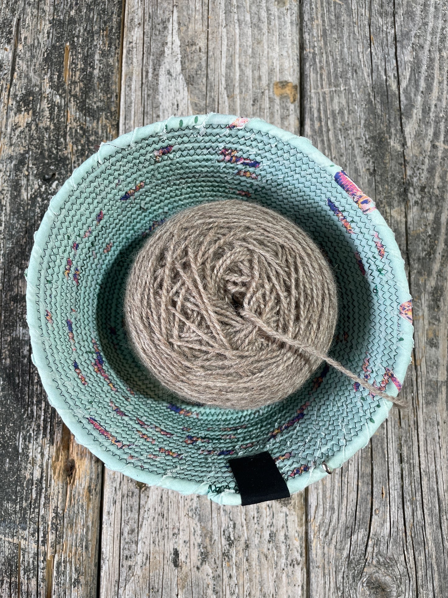 Frozen Custard - Handmade Fabric/Rope Project Bowls by TkPomroy/The Wooly Ghost