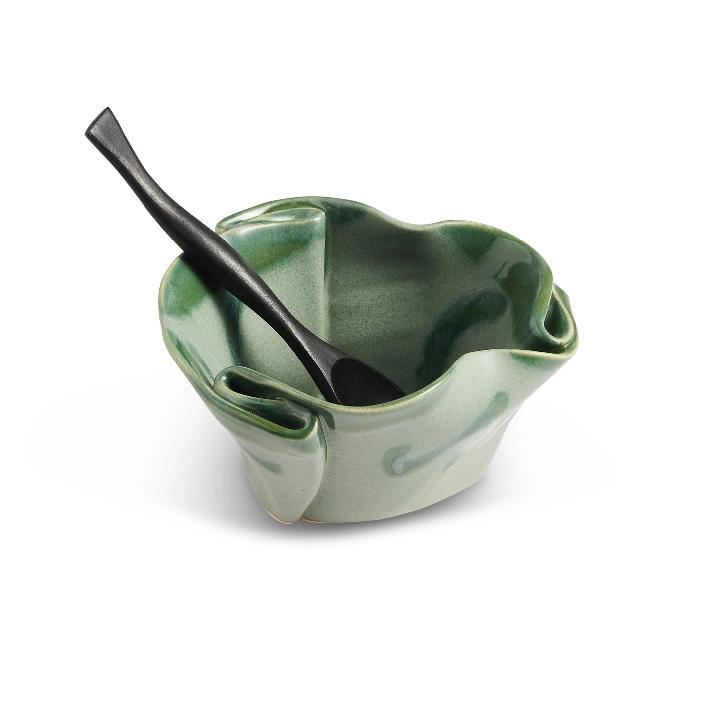 Guacamole Bowl with Rosewood Spoon from Hilborn Pottery Design