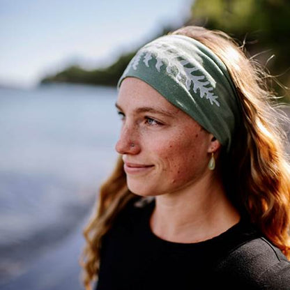 Fern Headband (White Ink) by Windsparrow Studio