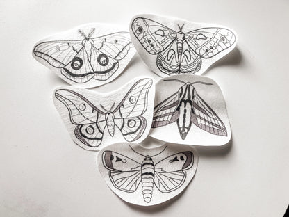Moth Stick & Stitch Pack by Embroider Me Wicked