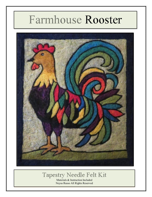 Farmhouse Rooster Tapestry Felting Kit by The Felting Studio (Neysa Russo)