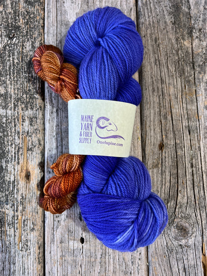 Schoodic: Lupine + Tapped Maple - Riff Shawl Kit