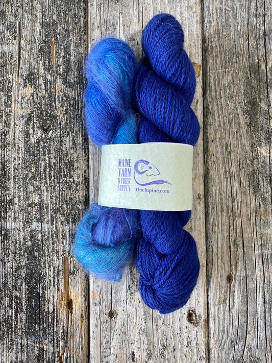 Stillwater: Celestial + Maine Line: Admiral - Stillwater Scarf Kit