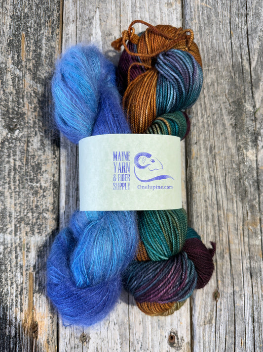 Stillwater: Celestial + Katahdin: Season of the Witch - Stillwater Scarf Kit