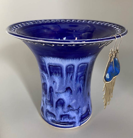 Earring Holder - Handmade Stoneware by Barb Lund - Maine Yarn & Fiber Supply