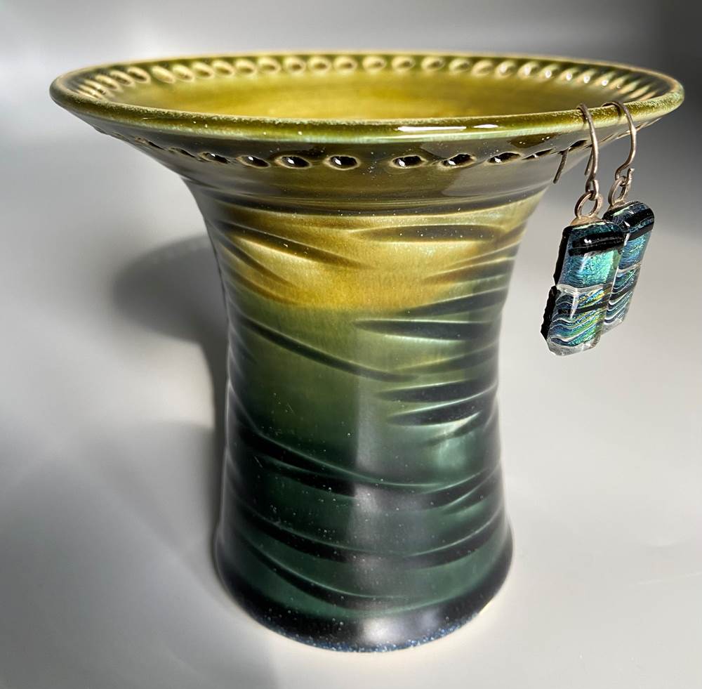 Earring Holder - Handmade Stoneware by Barb Lund