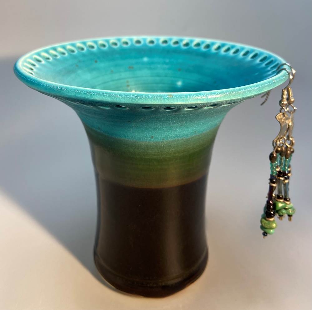 Earring Holder - Handmade Stoneware by Barb Lund