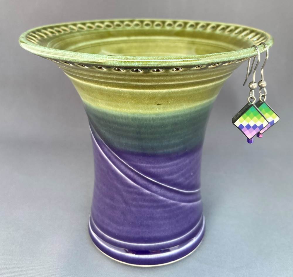 Earring Holder - Handmade Stoneware by Barb Lund