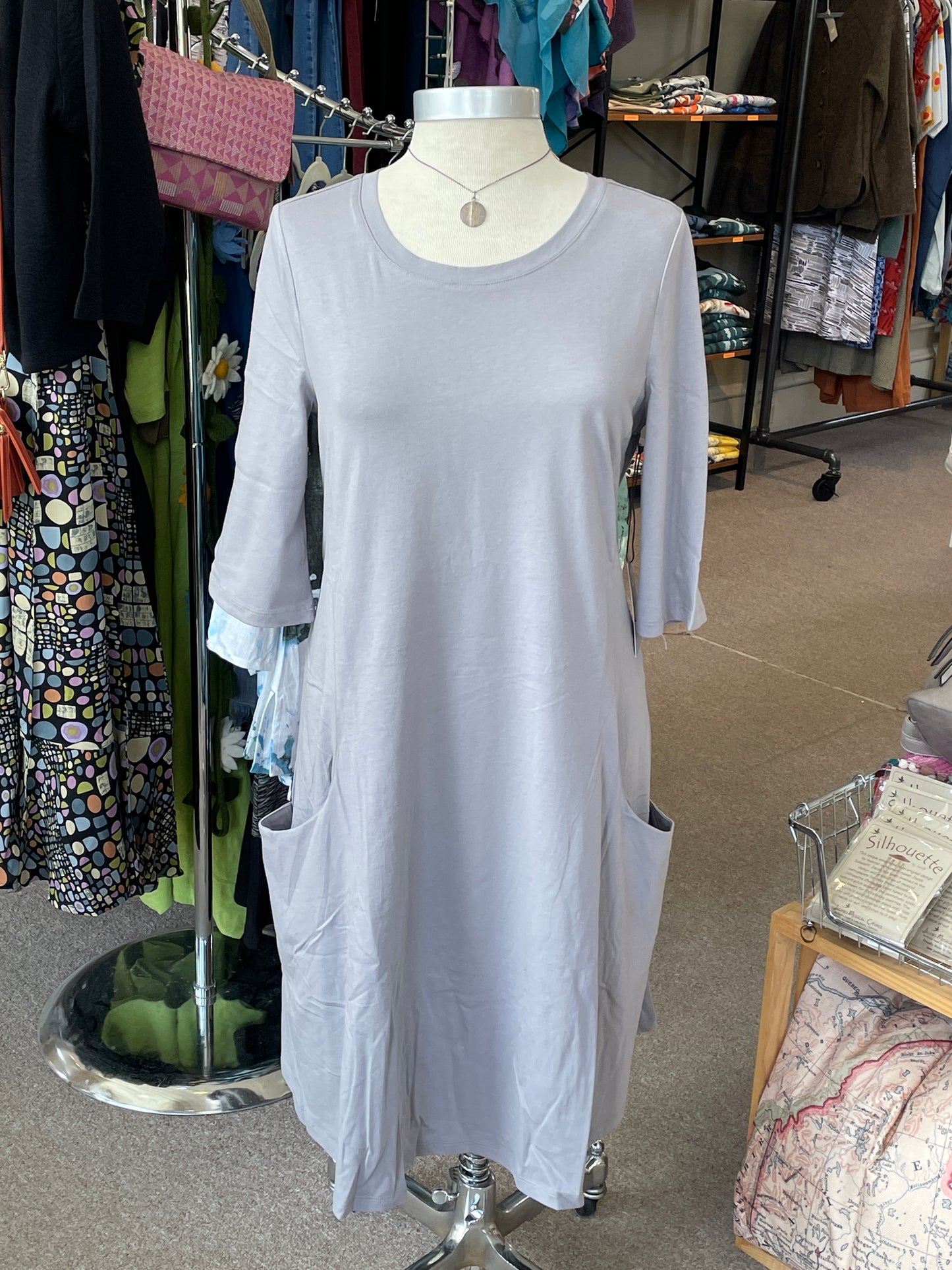 Combed Cotton Artist Dress in Gull by Habitat Clothing