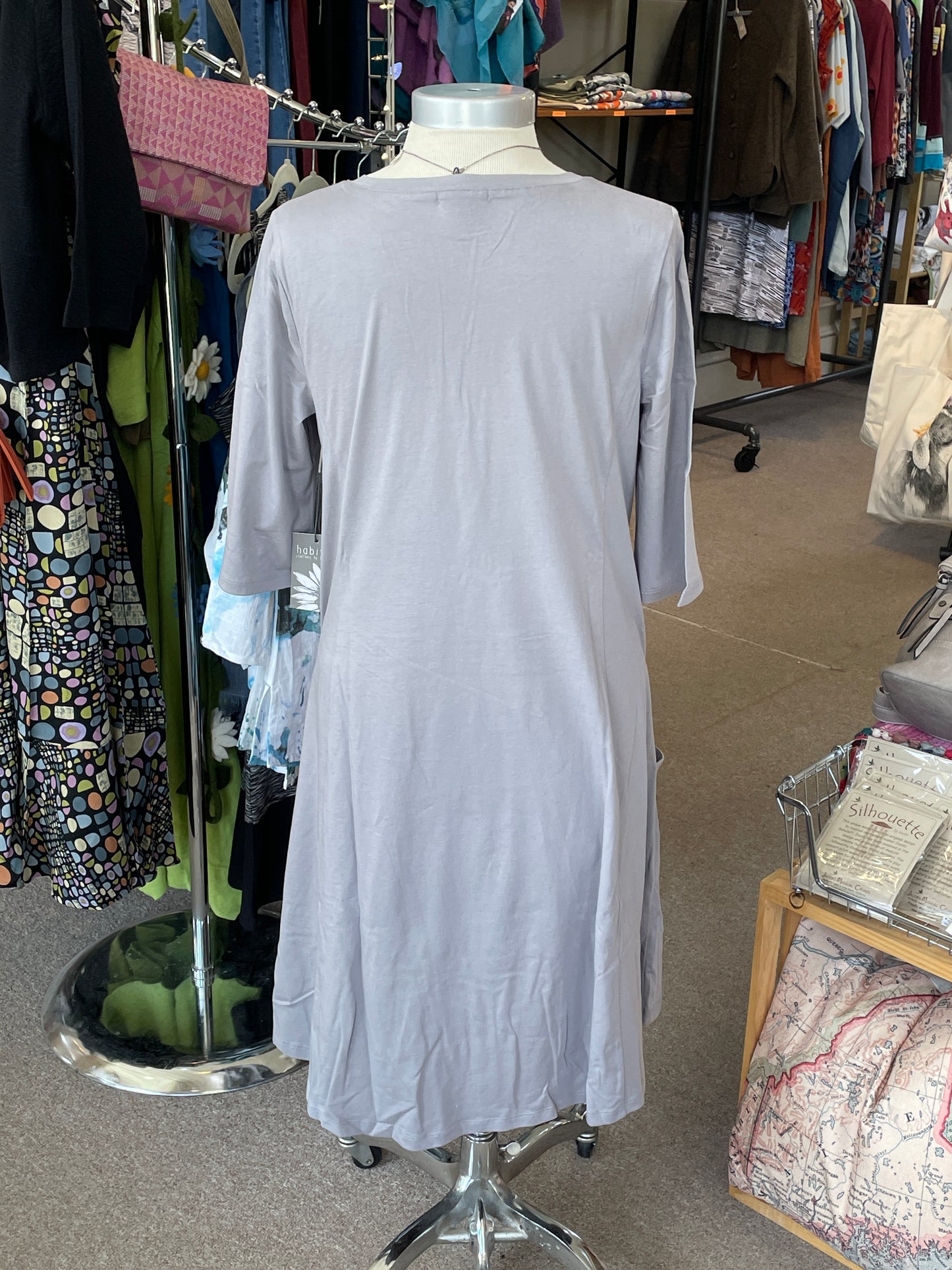 Combed Cotton Artist Dress in Gull by Habitat Clothing