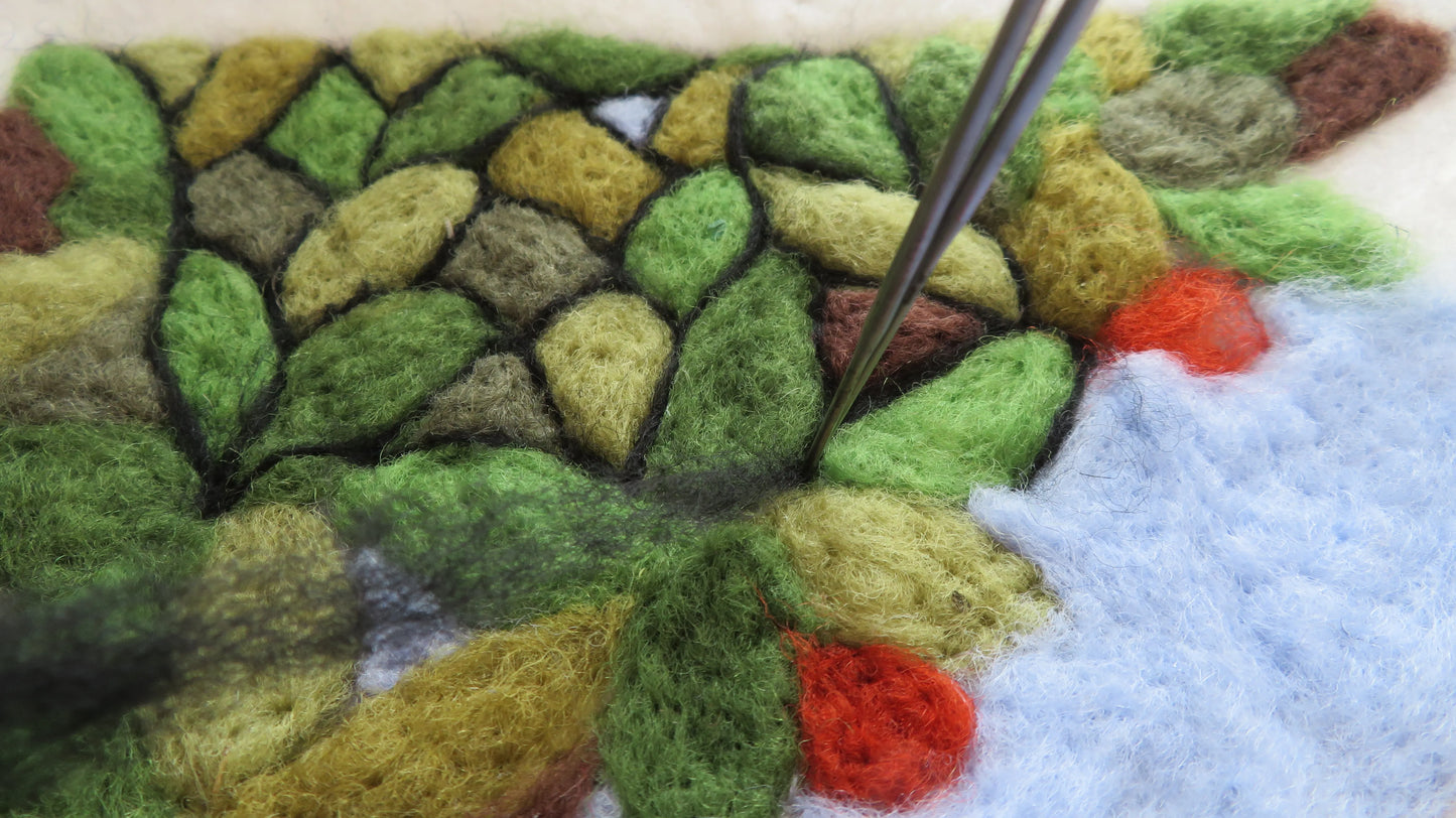 Chickadee Tapestry Felting Kit by The Felting Studio (Neysa Russo)