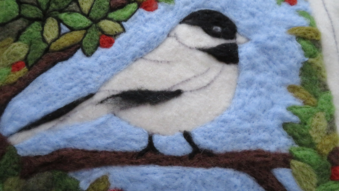 Chickadee Tapestry Felting Kit by The Felting Studio (Neysa Russo)