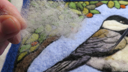 Chickadee Tapestry Felting Kit by The Felting Studio (Neysa Russo)