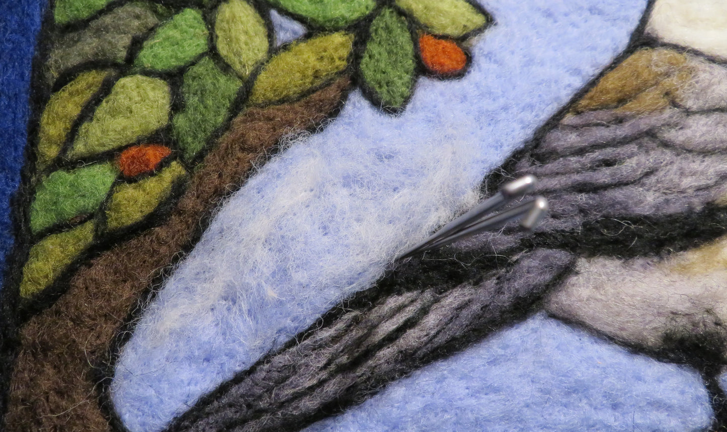 Chickadee Tapestry Felting Kit by The Felting Studio (Neysa Russo)