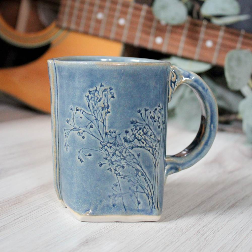 Blue Floral Mug from Colleen Deiss Designs