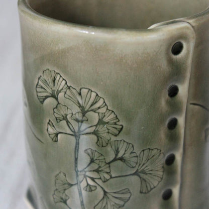 Ginkgo Tree Mug from Colleen Deiss Designs - Maine Yarn & Fiber Supply