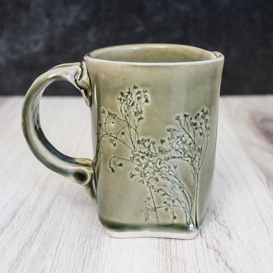 Green Floral Mug from Colleen Deiss Designs