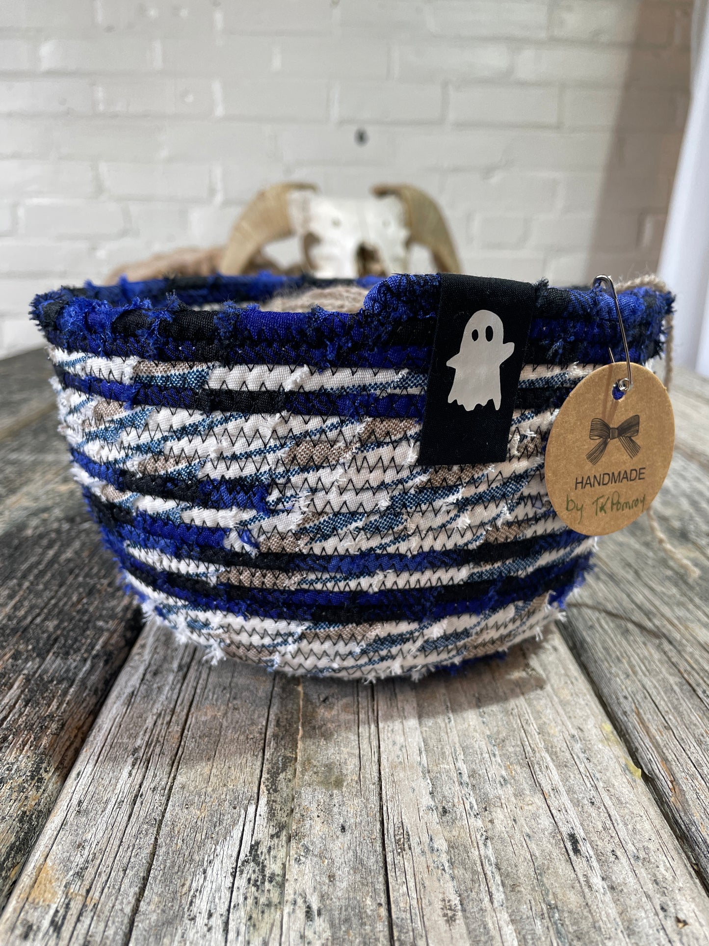 Jutila & Bandana - Handmade Fabric/Rope Project Bowls by TkPomroy/The Wooly Ghost