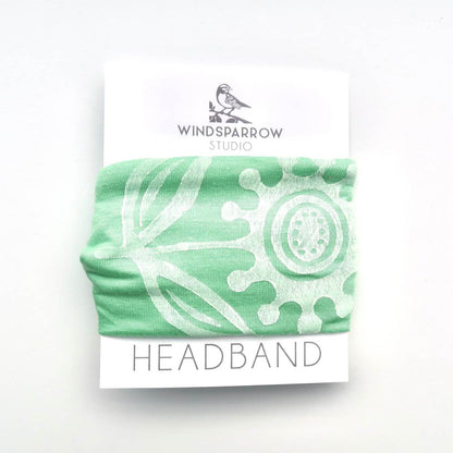 Folk Flower Headbands (White Ink) by Windsparrow Studio