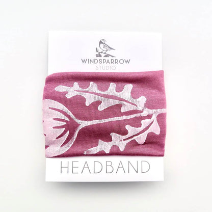 Folk Flower Headbands (White Ink) by Windsparrow Studio