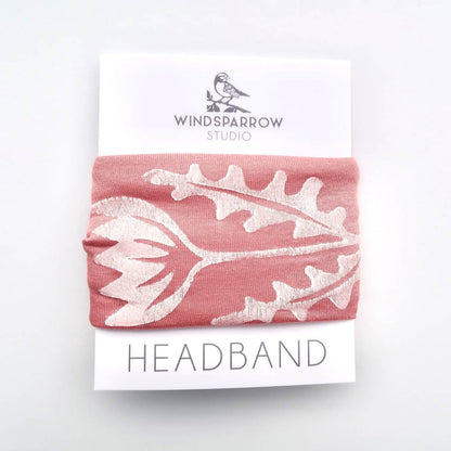 Folk Flower Headbands (White Ink) by Windsparrow Studio