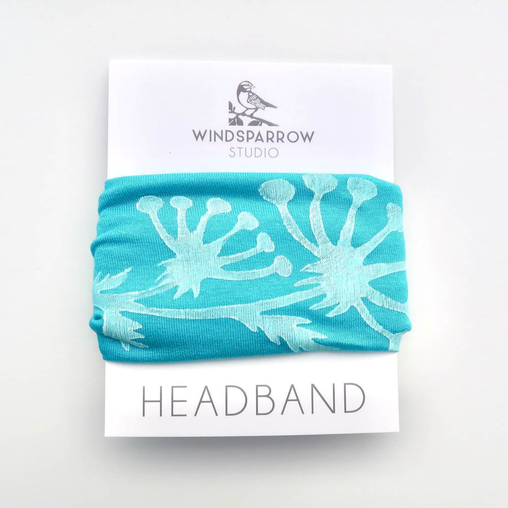 Folk Flower Headbands (White Ink) by Windsparrow Studio