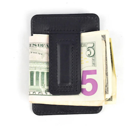 Black Leather Money Clip by Rogue Industries