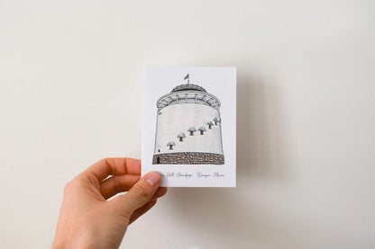 Thomas Hill Standpipe Bangor, ME - Greeting Card by 3 Legged Dog Ink