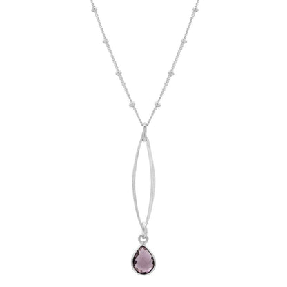 Marquis Amethyst Quartz and Sterling Silver Earrings and Necklace by Sonoma Art Works