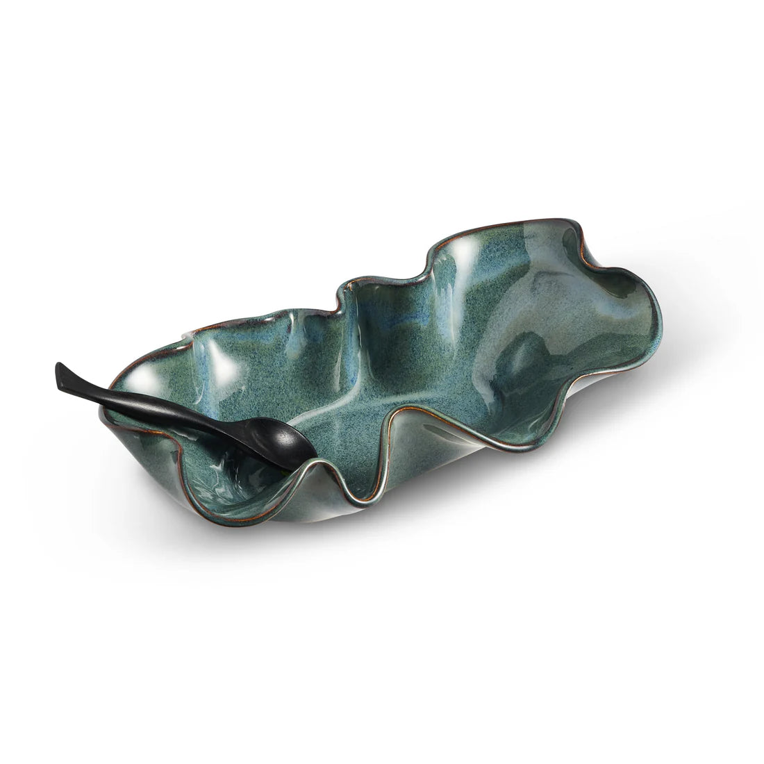 Oblong Bowl with Rosewood Spoon from Hilborn Pottery Design