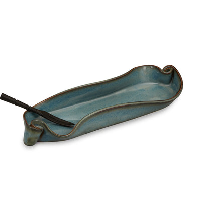 Olive Dish with Rosewood Fork from Hilborn Pottery Design