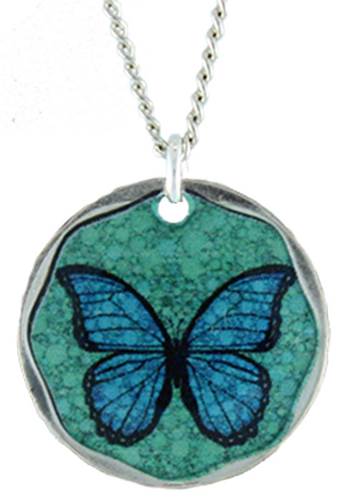 Blue Morph 18in necklace & Earrings by Earth Dreams Jewelry