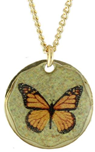 Monarch Butterfly 18in necklace & Earrings by Earth Dreams Jewelry