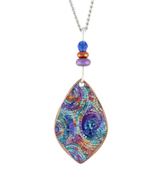 Mosaic Design (Copper) earrings & Necklace by Earth Dreams Jewelry
