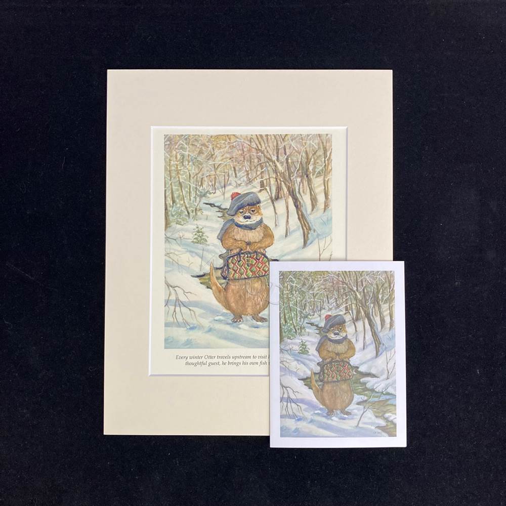 Otter's Visit - Greeting Card by Woodfield Press