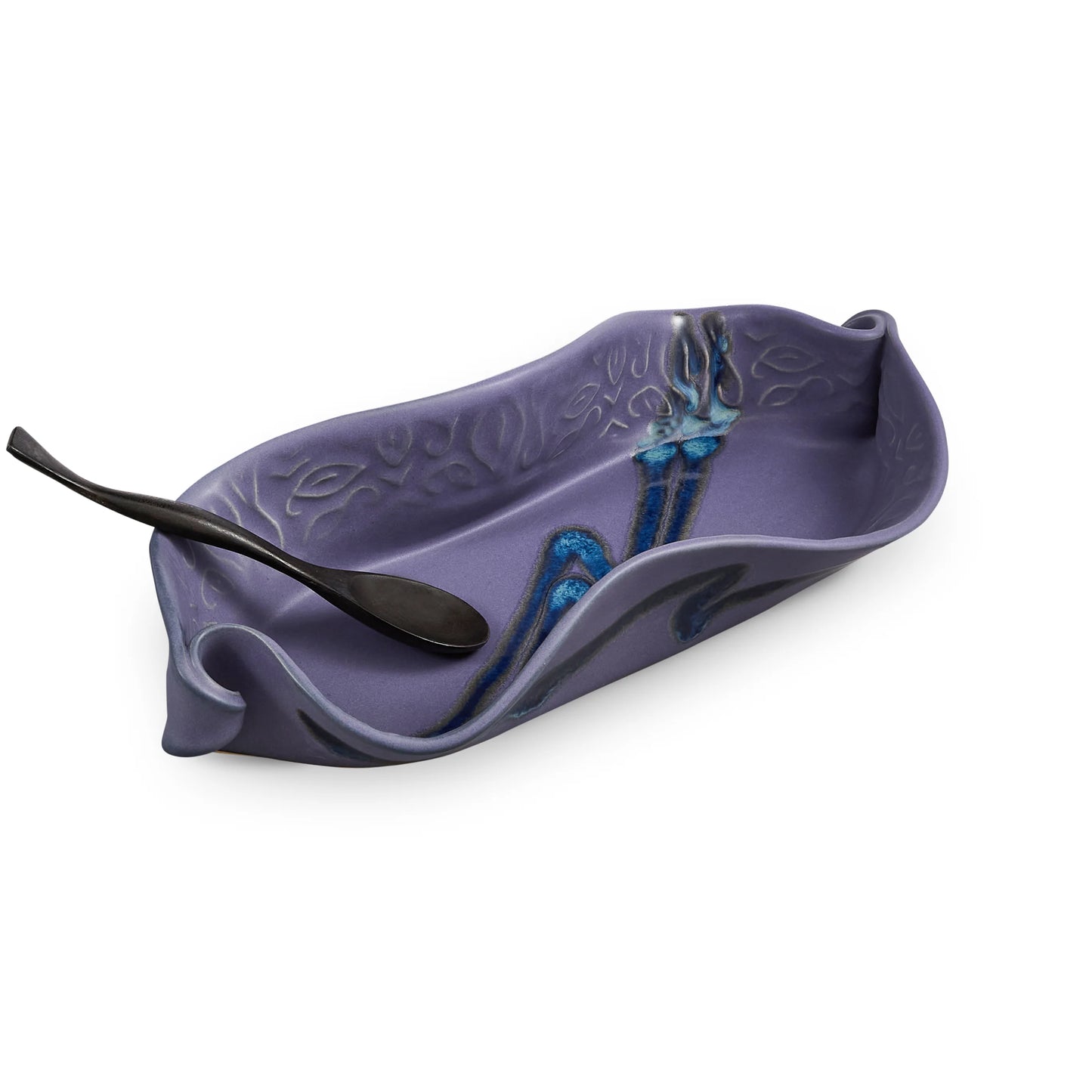 Asparagus Dish with Rosewood Spoon from Hilborn Pottery Design