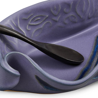 Asparagus Dish with Rosewood Spoon from Hilborn Pottery Design