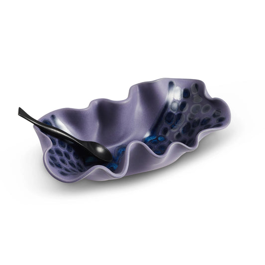 Oblong Bowl with Rosewood Spoon from Hilborn Pottery Design