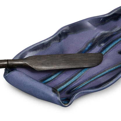 Butter Dish with Rosewood Spreader from Hilborn Pottery Design