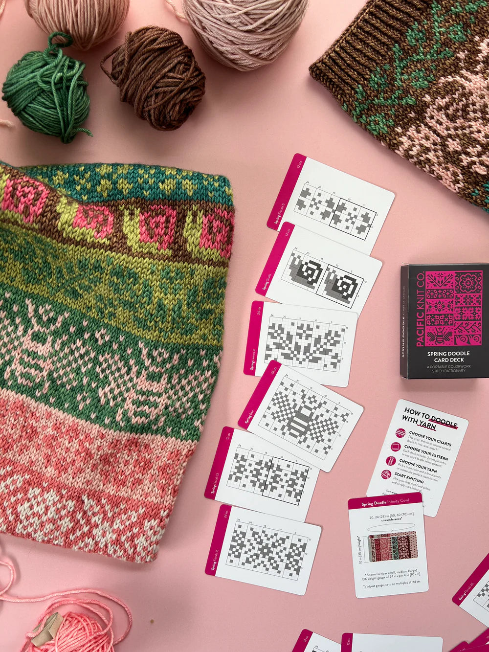 Spring Doodle Card Deck by Pacific Knit Co.