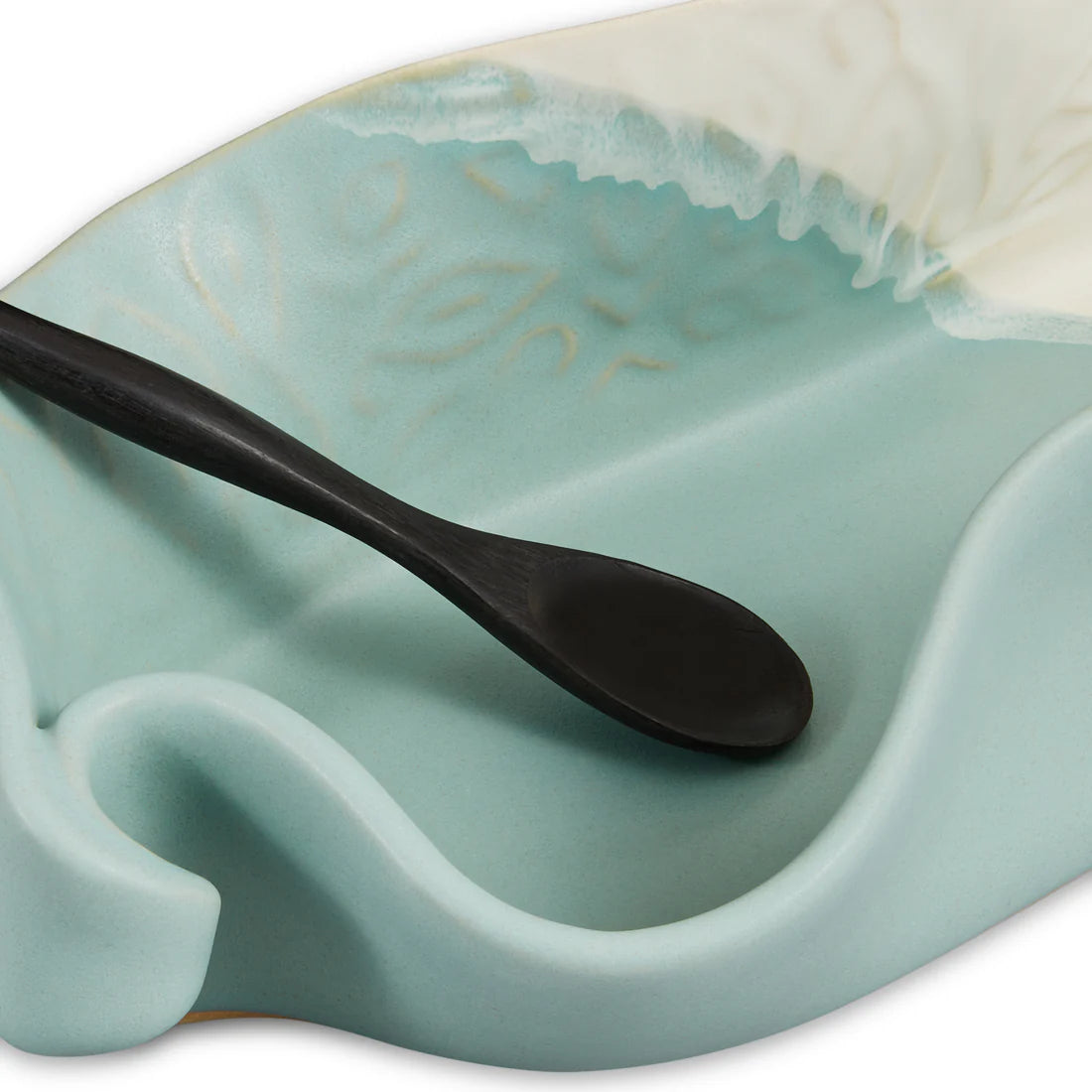 Asparagus Dish with Rosewood Spoon from Hilborn Pottery Design