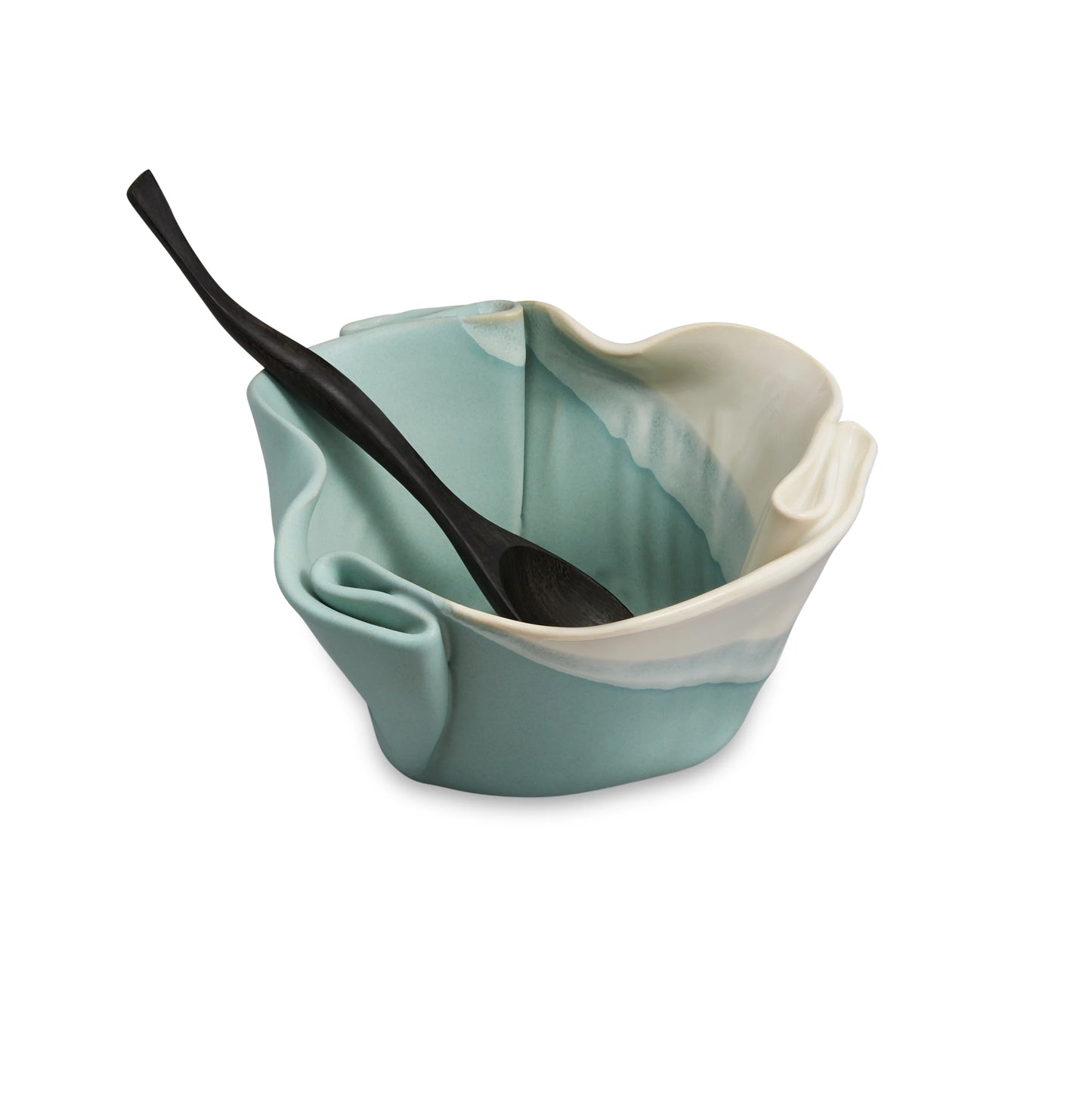 Guacamole Bowl with Rosewood Spoon from Hilborn Pottery Design