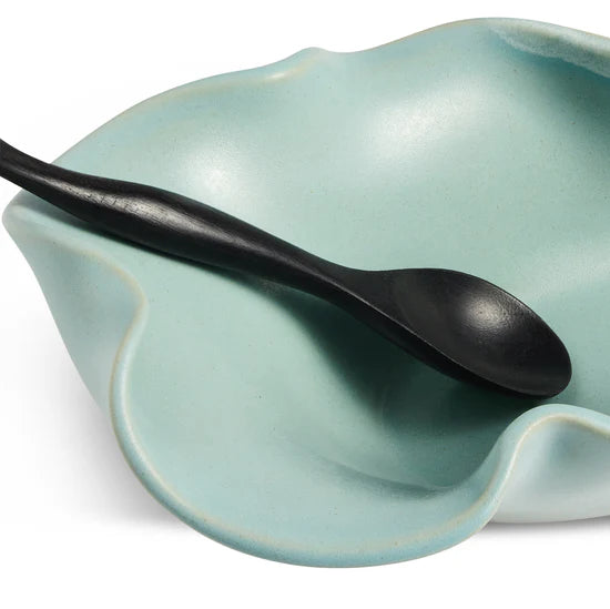 Oblong Bowl with Rosewood Spoon from Hilborn Pottery Design