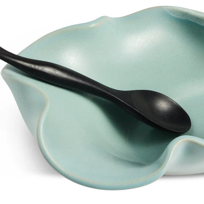 Oblong Bowl with Rosewood Spoon from Hilborn Pottery Design