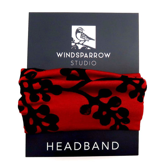 Summer Berry Headband (Black Ink) by Windsparrow Studio