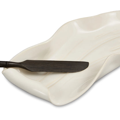 Butter Dish with Rosewood Spreader from Hilborn Pottery Design