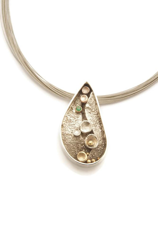 Pebbles on the Beach Teardrop Toggle Pendant by Tamara Kelly Designs