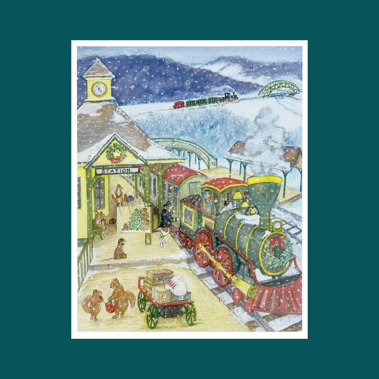 Train Station - Advent Calendar by Woodfield Press