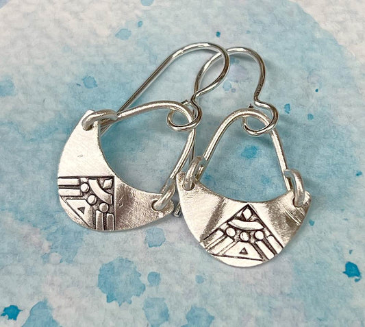 Deco Peak Sterling Silver Earrings by Sprig & Sparrow Jewelry