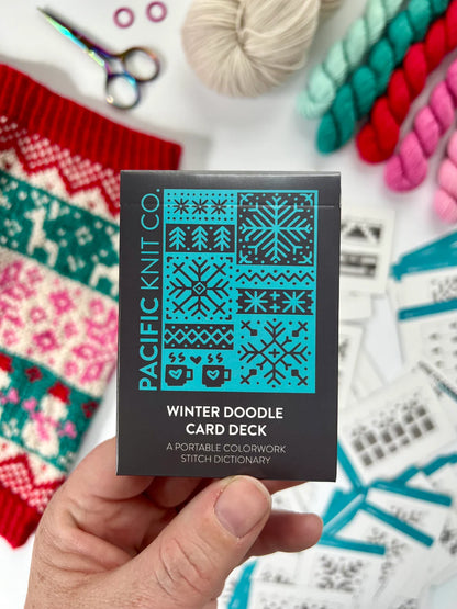 Winter Doodle Card Deck by Pacific Knit Co.